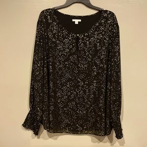 Black and gold blouse